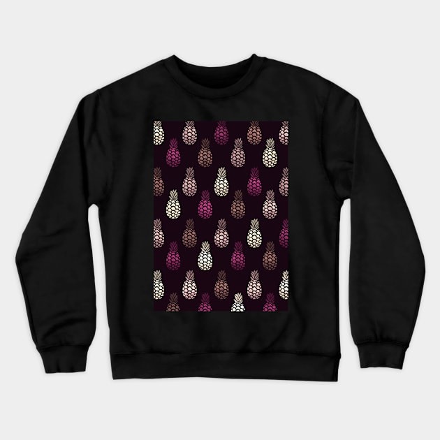 Purple Pineapples Crewneck Sweatshirt by Twkirky